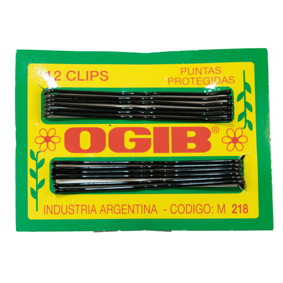 CLIPS "OGIB" LARGO P/P NEGRO x 144 unid. (C184) - Imagen 1